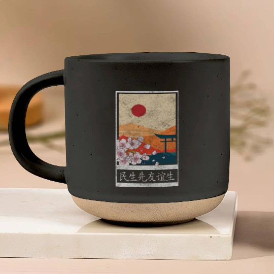 Japan Asia Spring Pink Pottery Mugs