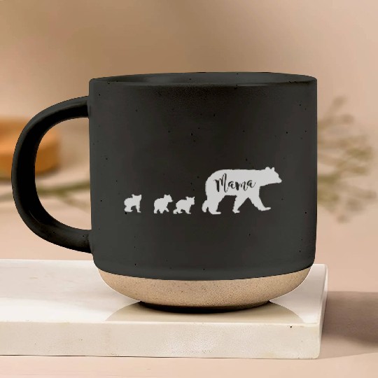 Mama Bear With 3 Three Cubs Fun Mom Mother Pottery Mugs