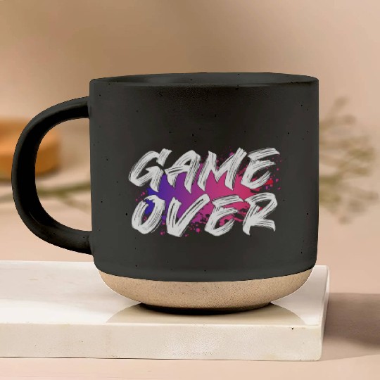 Game Over For Dark Pottery Mugs