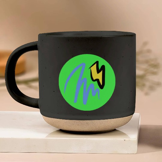 Tornado and Thunder design Pottery Mugs