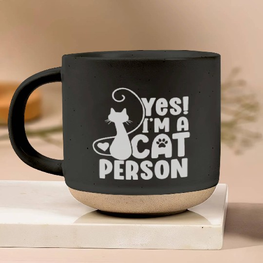 I am a Cat Person Funny Cat Lover Kitty Mom Dad Pottery Mugs