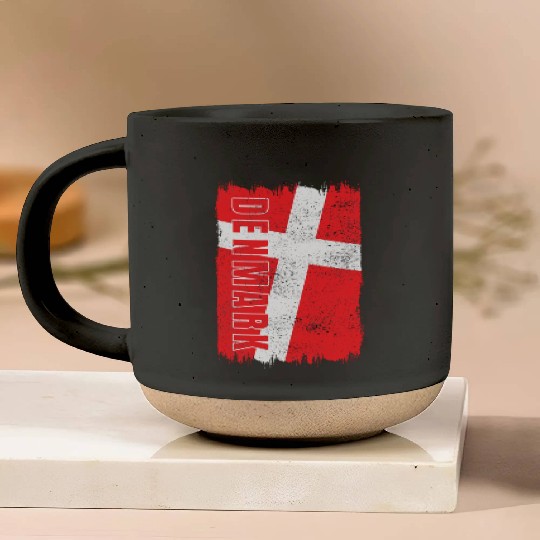 Denmark flag Pottery Mugs