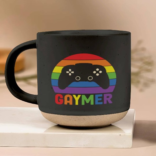 LBGT Flag Gay Pride Human Gaymer Gamer Pottery Mugs
