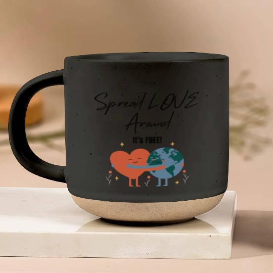 Spread Love Around Pottery Mugs