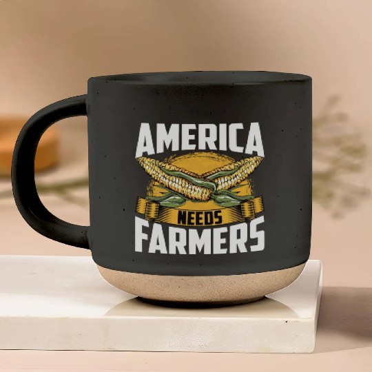 America Needs Farmers Agriculture Farmer Corn Pottery Mugs