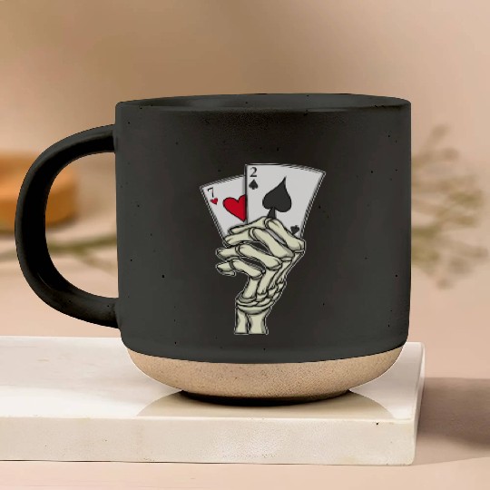 Poker Player Poker Cards 7 2 Skeleton Hand Poker Pottery Mugs