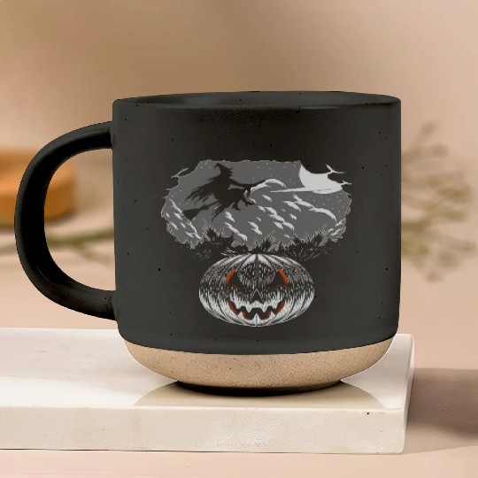 Pumpkin Halloween Pottery Mugs