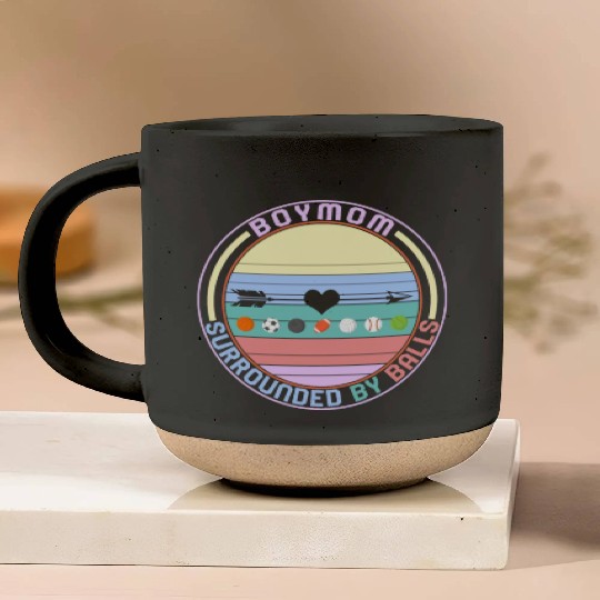Boy Mom Pottery Mugs, Surrounded By Balls Mother's Day