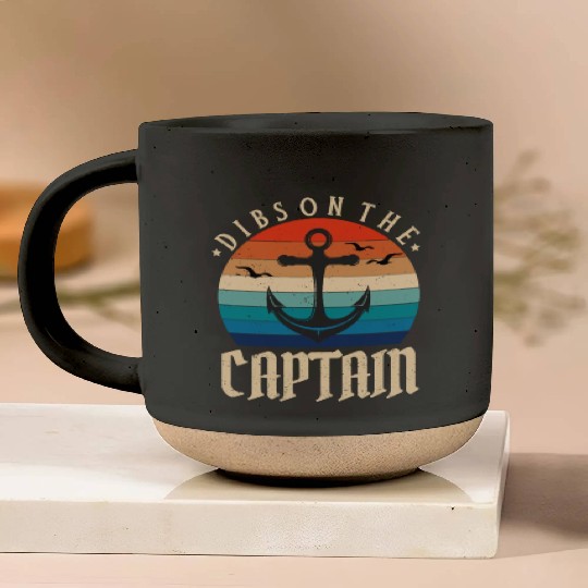 Dibs on the Captain Vintage Funny Quote Wife Pottery Mugs