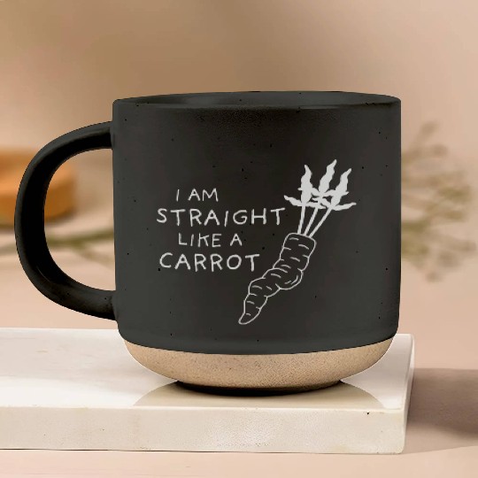 straight like a carrot - white uni II Pottery Mugs