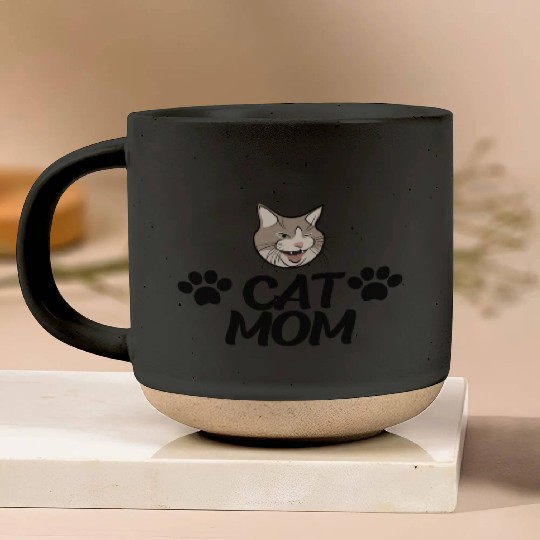 Cat Mom Funny design Classic Pottery Mugs