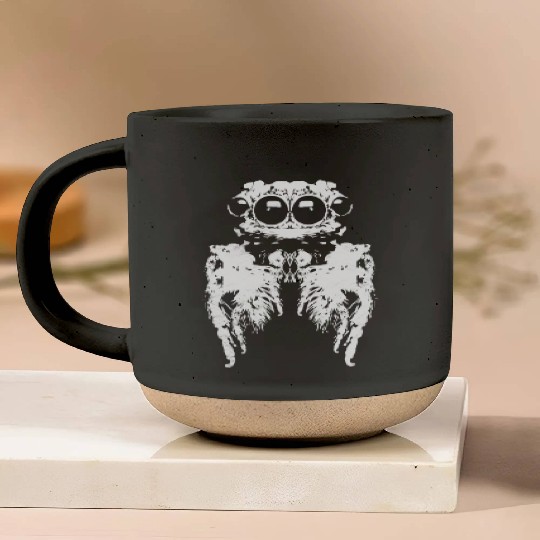 Spider Eyes - White Pottery Mugs