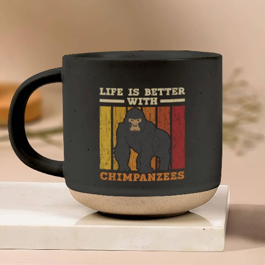 Life Is Better With Chimpanzees Monkey Zookeeper Pottery Mugs