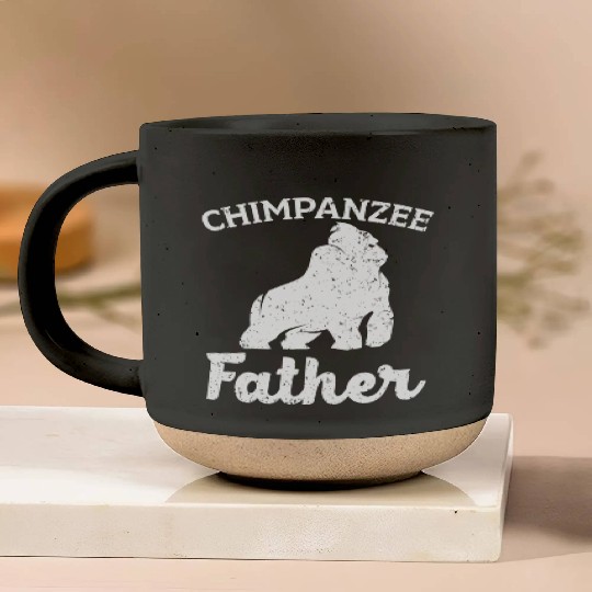 Chimpanzee Father Monkey Wildlife Animal Zookeeper Pottery Mugs
