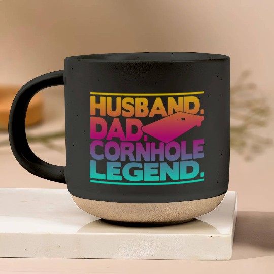 Husband Dad Cornhole Legend Classic Pottery Mugs