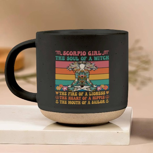 Scorpio Girl Astrology Sign Pottery Mugs
