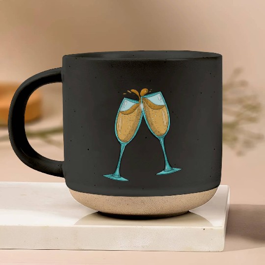 Champagne Glasses / Cheers Pottery Mugs