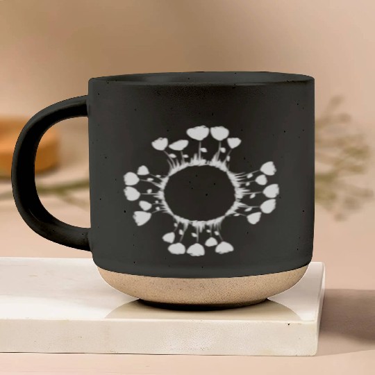 circle nature flowers roses Pottery Mugs