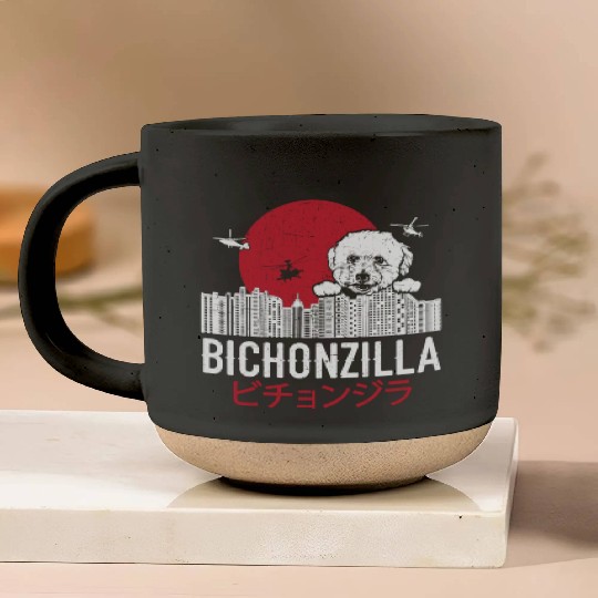Bichonzilla Bichon Frise Dog Lover Puppy Pottery Mugs