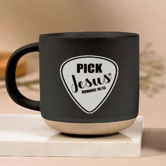 Pick Jesus Funny Christian Music Guitar Pick Pottery Mugs