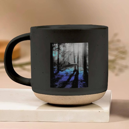 Deep Forest Shark Pottery Mugs