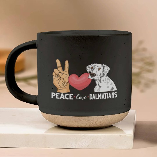Cute Dalmatian Dog Lover Pottery Mugs