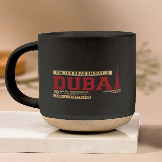 Burj Khalifa Downtown Dubai United Arab Emirates Pottery Mugs