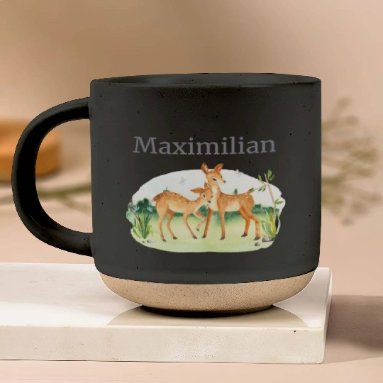 Waldtier Reh Flowers Name Maximilian Pottery Mugs
