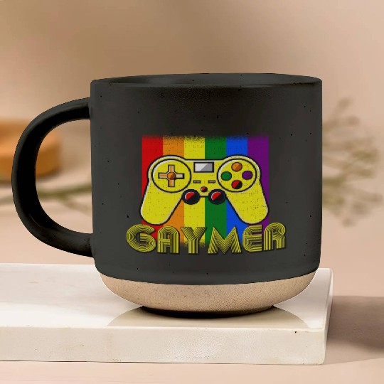 Funny Gaymer Gay Gamer - Pride Rainbow LGBT Pottery Mugs