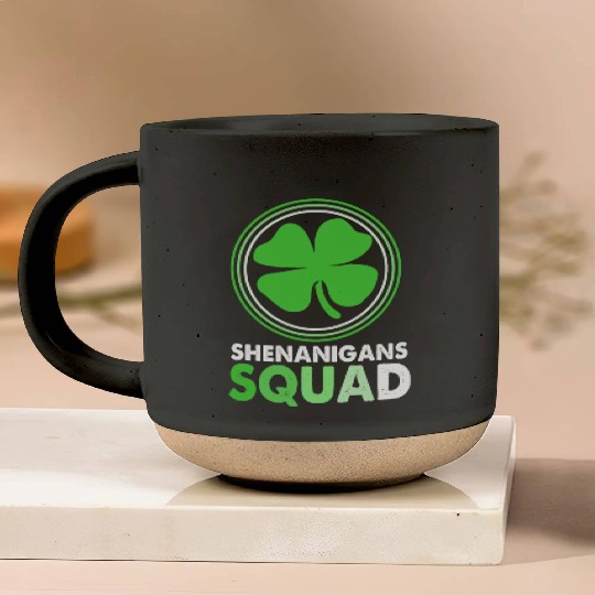 St Patrick Day Clover Shenanigans Squad Pottery Mugs