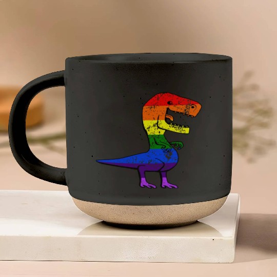 LGBT Gay Lesbian Pride Flag Funny Cat Pride Month Pottery Mugs