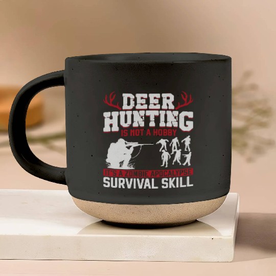 Buck Deer Hunting Hunter Zombie Pottery Mugs