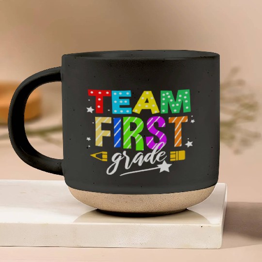 Team First Grade For Elementary Teacher Pottery Mugs
