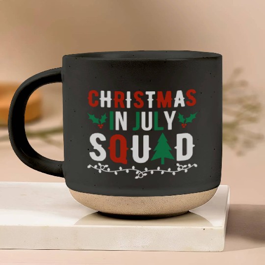 Christmas In July Squad Xmas Matching Family Pottery Mugs