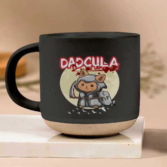 Dadcula Dracula Vampire Dad Funny Halloween Party Pottery Mugs