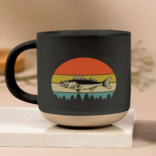 Walleye Fishing Pottery Mugs