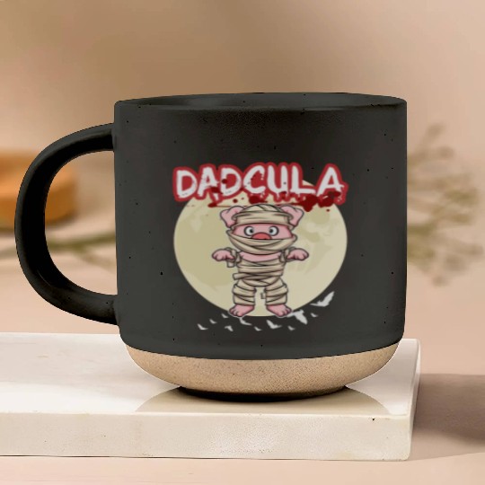 Dadcula Dracula Vampire Dad Funny Halloween Party Pottery Mugs