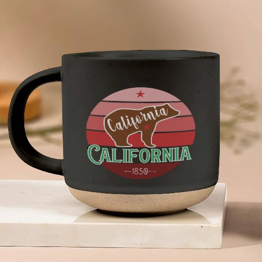 California Bear Flag Pottery Mugs