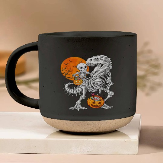 Skeleton Dinosaur T rex Boys Funny Halloween Mummy Pottery Mugs
