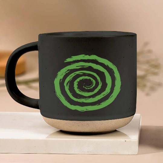 Geometric Shapes. Circle Spiral Shape Pottery Mugs