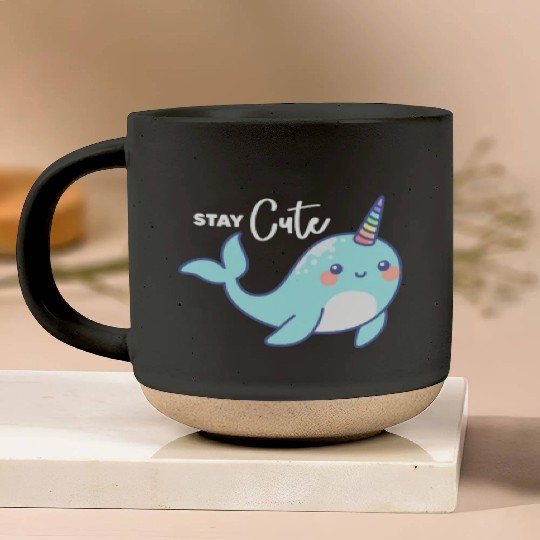 Stay Cute, Narwhal Pottery Mugs