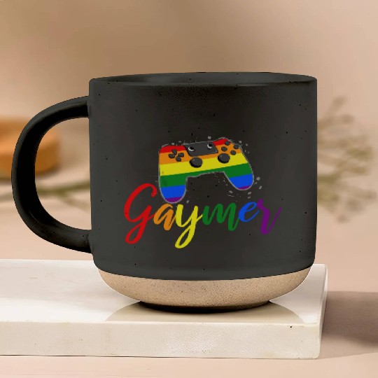 Funny Gaymer Controller Gay Gamer Rainbow LGBT Pottery Mugs