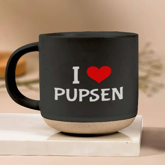 Mom Dad Baby Funny I Love Pupsen Pottery Mugs