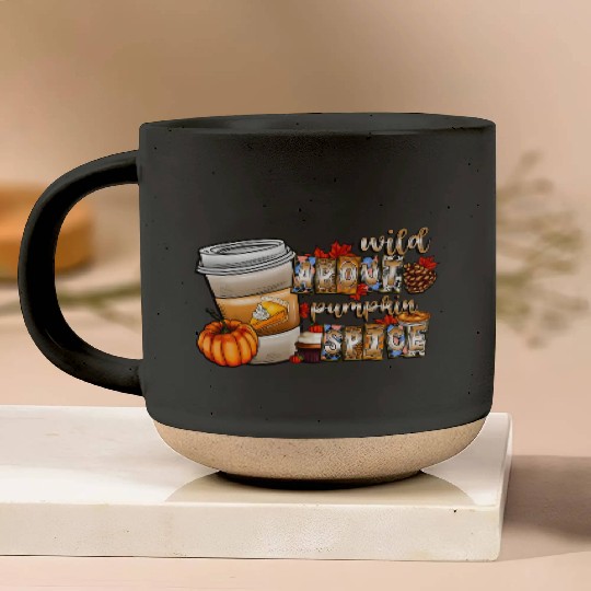 Wild About Pumpkin Spice Pottery Mugs