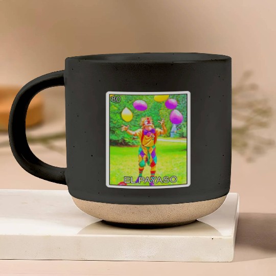 El Payaso The Clown Card Mexican Lottery Card Pottery Mugs