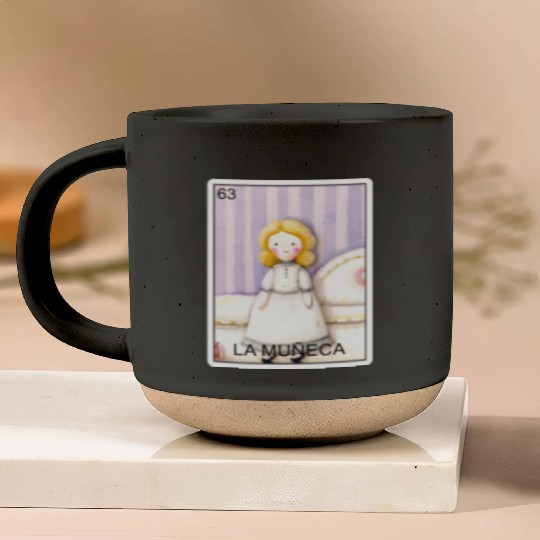 La Muneca The Doll Card Mexican Lottery Muneca Pottery Mugs