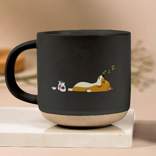 Shiba Inu Sake Drunk Pottery Mugs