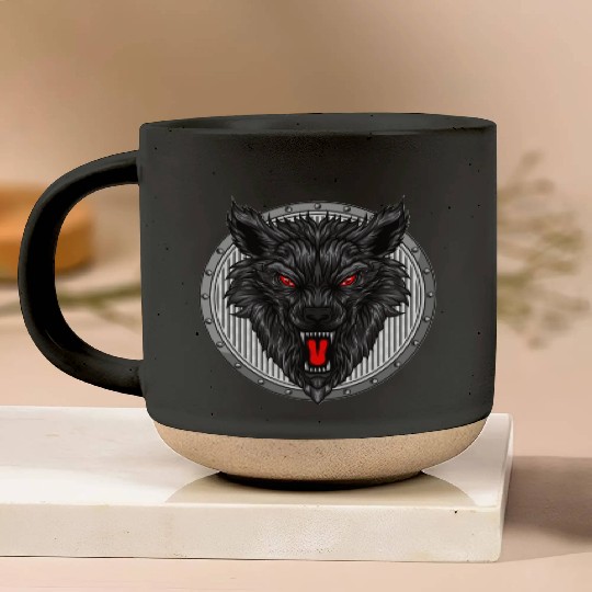 Be Strong As A Wolf Pottery Mugs