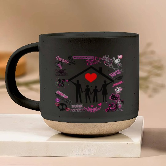 family love forever Pottery Mugs