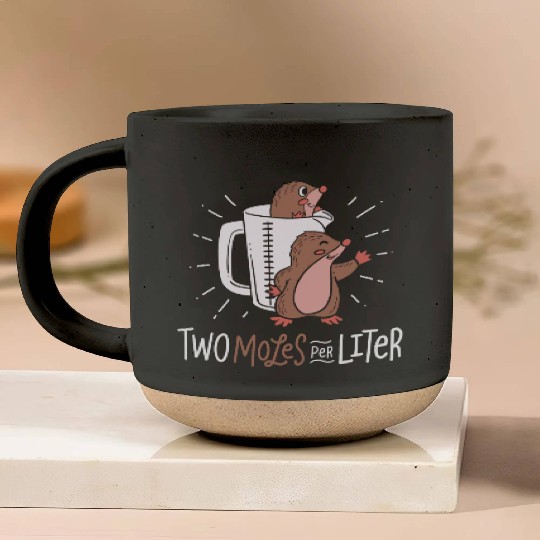 Two Moles Per Liter Science Experiment Laboratory Pottery Mugs